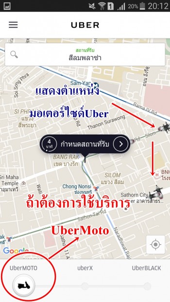 ใช้งานUberMoto